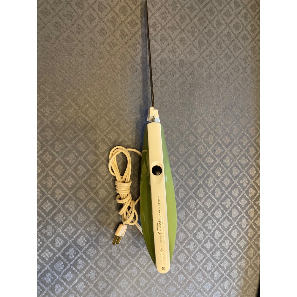Vintage Hamilton Beach Scovill Electric Knife Avocado Green Model 275-B Carving